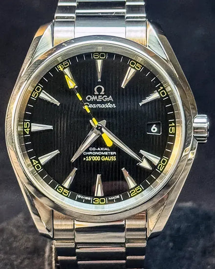 2015 Omega Seamaster Aqua Terra ">15,000 Gauss" 41.5MM Black Dial Steel Bracelet (231.10.42.21.01.002)