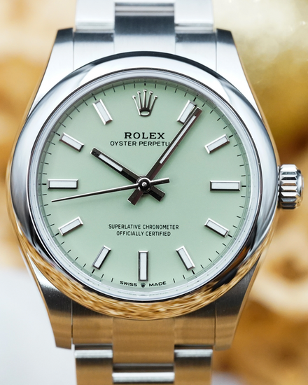 2025 Rolex Oyster Perpetual 31MM Pistachio Dial Oyster Bracelet (277200)
