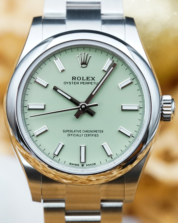2025 Rolex Oyster Perpetual 31MM Pistachio Dial Oyster Bracelet (277200)