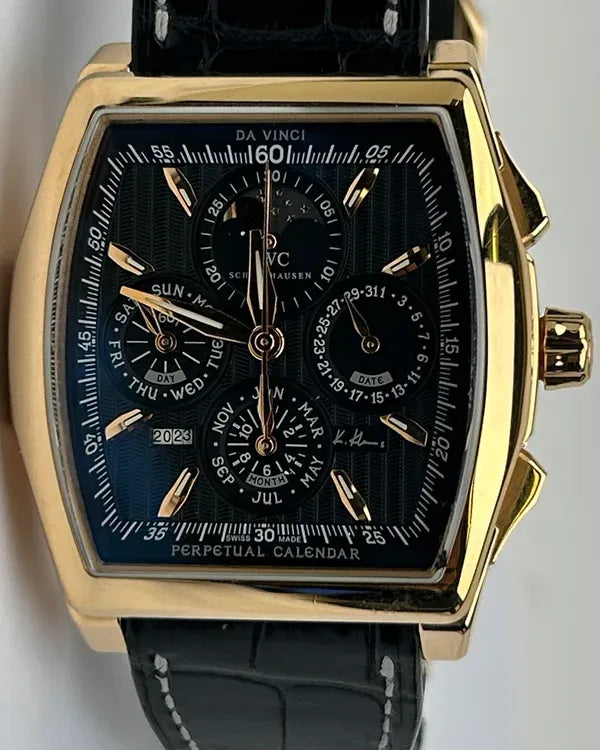 2014 IWC Schaffhausen Da Vinci Perpetual Calendar "Kurt Klaus" L.E. 43MM Black Dial Leather Strap (IW376206)