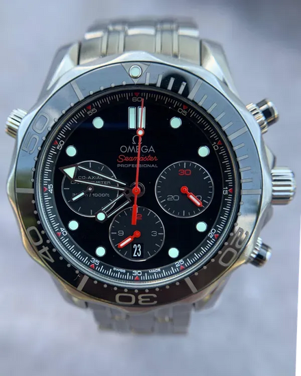 2022 Omega Seamaster Diver 300M Chronograph 44MM Black Dial Steel Bracelet (212.30.44.50.01.001)
