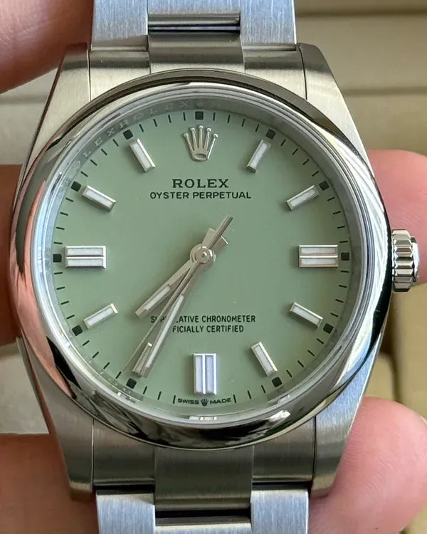 2025 Rolex Oyster Perpetual 36MM Pistachio Dial Oyster Bracelet (126000)