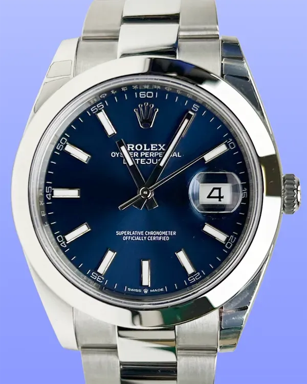 2025 Rolex Datejust 41MM Blue Dial Oyster Bracelet (126300)