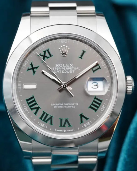2025 Rolex Datejust "Wimbledon" 41MM Slate Dial Oyster Bracelet (126300)