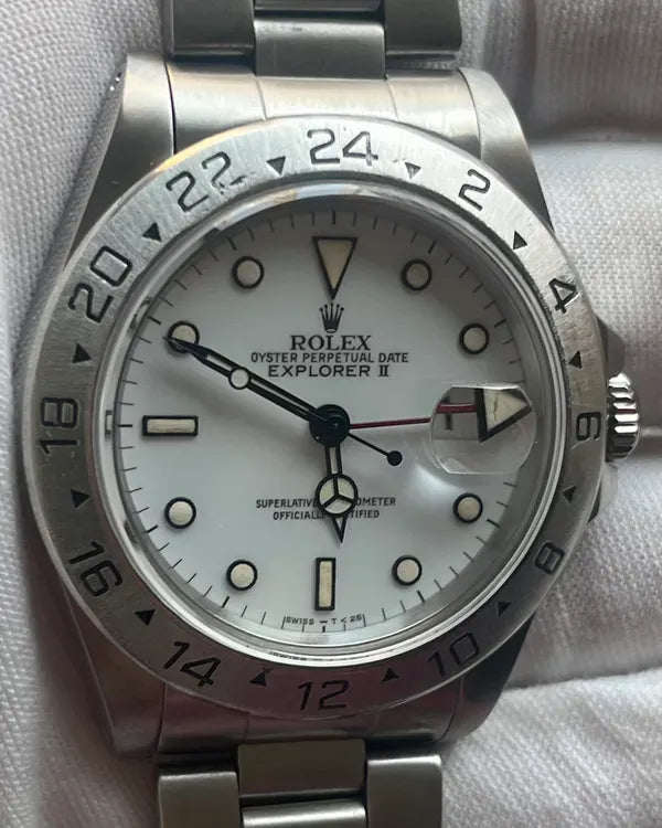 Rolex Explorer II "Polar" 40MM White Dial Oyster Bracelet (16570)