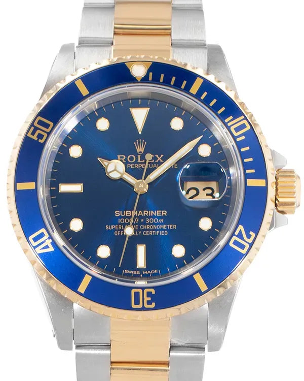 Rolex Submariner Date "Bluesy" 40MM Blue Dial Two-Tone Oyster Bracelet (16613)