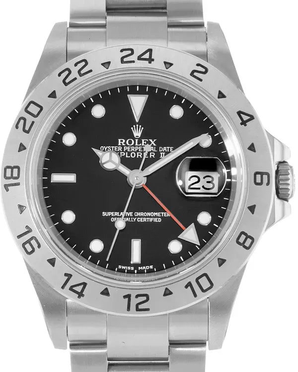 Rolex Explorer II 40MM Black Dial Oyster Bracelet (16570)