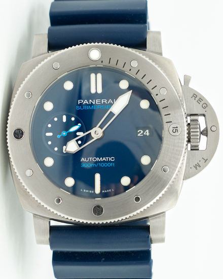Panerai Submersible BMG-Tech 1950 47MM Blue Dial Rubber Strap (PAM00692)