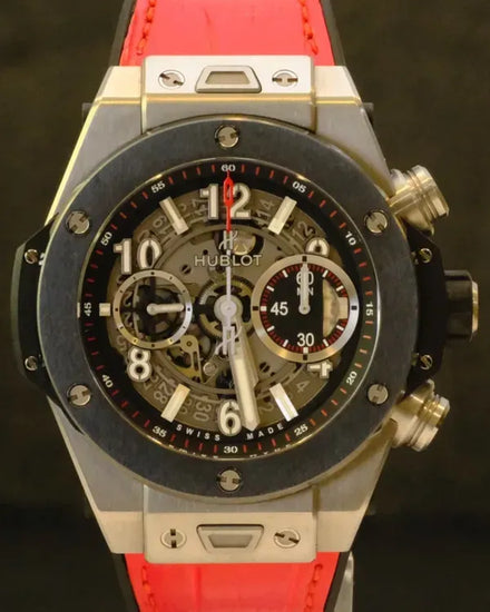 2014 Hublot Big Bang Unico 45MM Skeleton Dial Leather Strap (411.NM.1170.RX)
