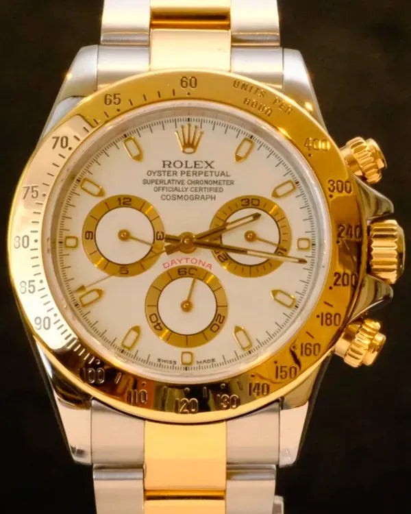 Rolex Cosmograph Daytona 40MM White Dial Two-Tone Oyster Bracelet (116523)