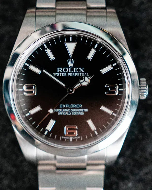 Rolex Explorer 39MM Black Dial Oyster Bracelet 214270 Grailzee rolex-explorer-39mm-black-dial-oyster-bracelet-214270-grailzee