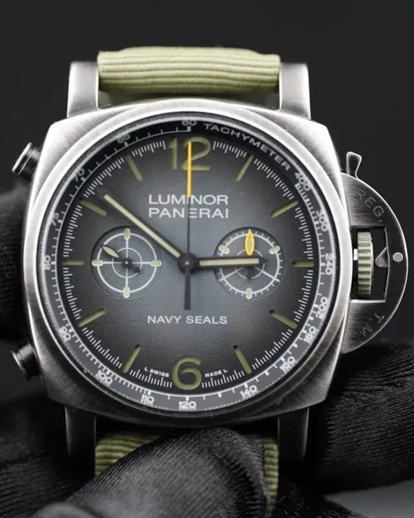2023 Panerai Luminor Chronograph "Navy SEAL's" 44MM Grey Dial Textile Strap (PAM01409)