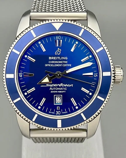 No Reserve - 2019 Breitling Superocean Heritage 46MM Blue Dial Steel Bracelet (A1732016/C734)
