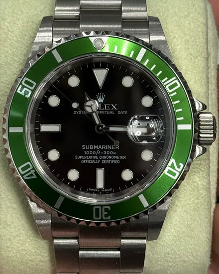 Rolex Submariner Date "Kermit" 40MM Black Dial Oyster Bracelet (16610)