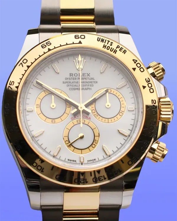 Rolex Cosmograph Daytona 40MM White Dial Two-Tone Oyster Bracelet (126503)