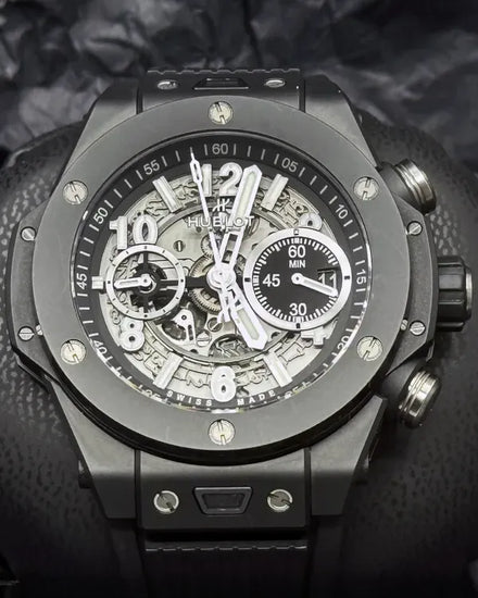 2021 Hublot Big Bang Unico Black Magic 44MM Skeleton Dial Rubber Strap (421.CI.1170.RX)
