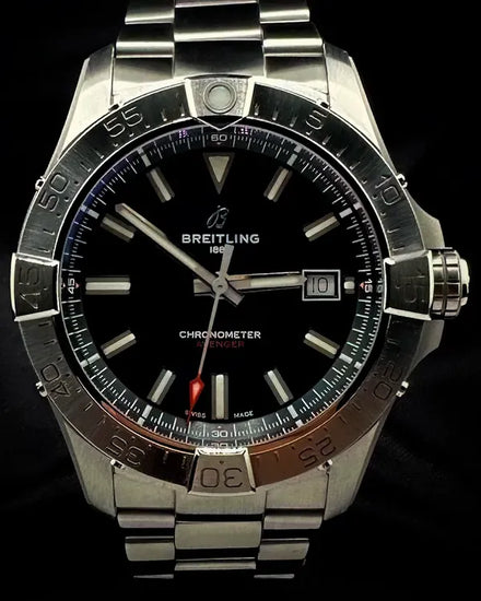 2025 Breitling Avenger 42MM Black Dial Steel Bracelet (A17328101B1A1)