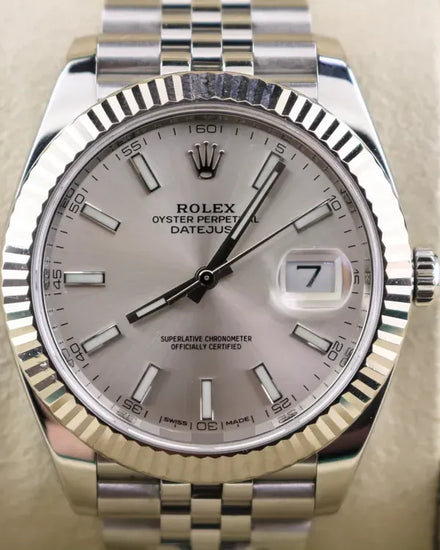 2018 Rolex Datejust 41MM Silver Dial Jubilee Bracelet (126334)