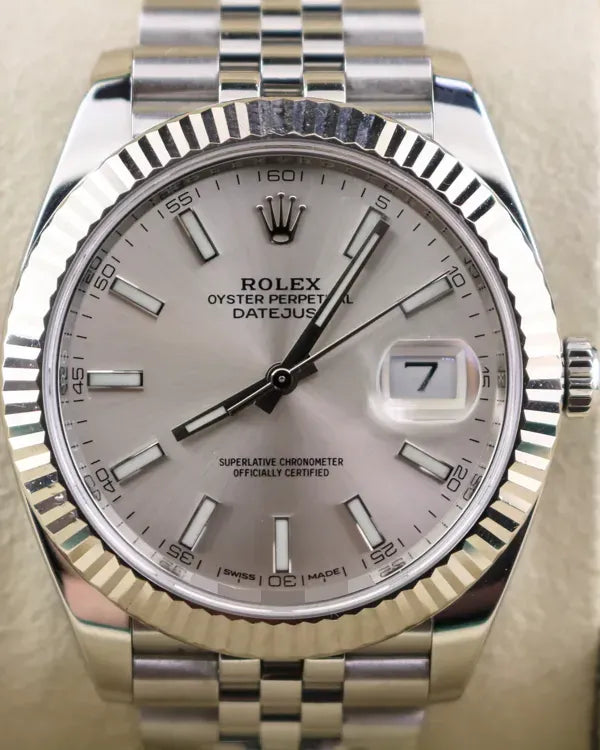 2018 Rolex Datejust 41MM Silver Dial Jubilee Bracelet (126334)