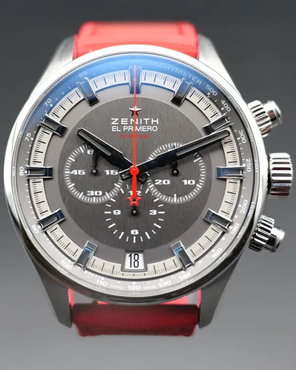 Zenith El Primero Sport 46MM Grey Dial Aftermarket Textile Strap (03.2280.400/91.R576)