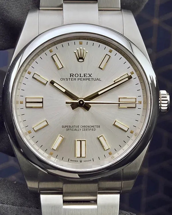 2023 Rolex Oyster Perpetual 41MM Silver Dial Oyster Bracelet (124300)