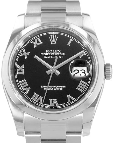 Rolex Datejust 36MM Black Dial Oyster Bracelet (116200)