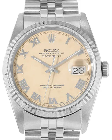 1990 Rolex Datejust 36MM Cream "Patina" Dial Jubilee Bracelet (16234)