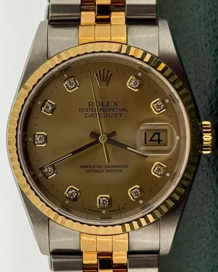 2004 Rolex Datejust 36MM OEM Champagne Dial Two-Tone Jubilee Bracelet (16233)