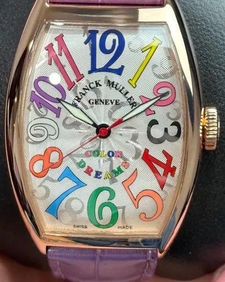 2025 Franck Muller Color Dreams 32MM Silver Dial Leather Strap (5850 SC COL DRM 5NE)