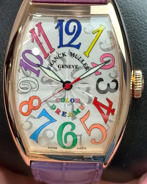 2025 Franck Muller Color Dreams 32MM Silver Dial Leather Strap (5850 SC COL DRM 5NE)