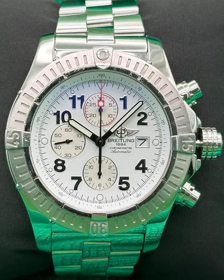 2007 Breitling Avenger 48MM White Dial Steel Bracelet (A1337011/A562)