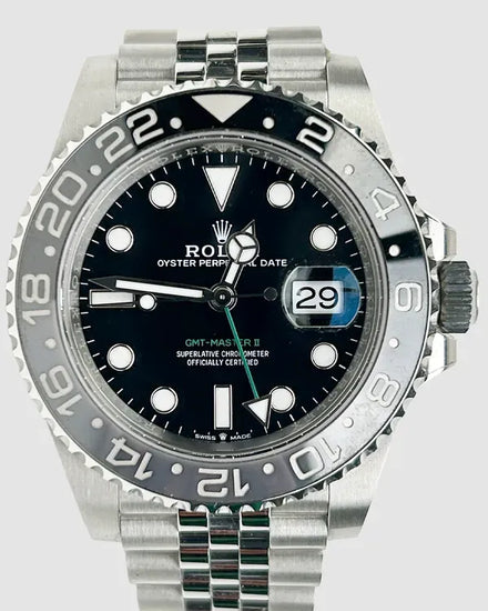No Reserve - 2025 Rolex GMT-Master II "Bruce Wayne" 40MM Black Dial Jubilee Bracelet (126710GRNR)