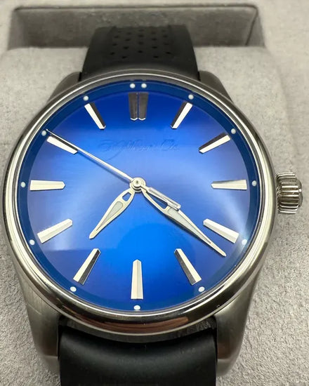 2024 H. Moser & Cie. Pioneer Centre Seconds 40MM Blue Dial Rubber Strap (3200-1217)
