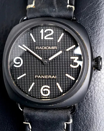 Panerai Radiomir 45MM Black Dial Aftermarket Leather Strap (PAM00643)