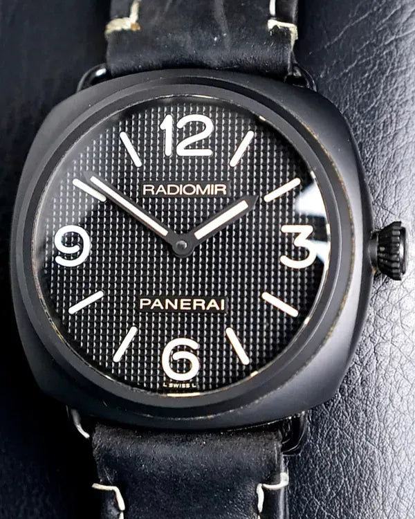 Panerai Radiomir 45MM Black Dial Aftermarket Leather Strap (PAM00643)