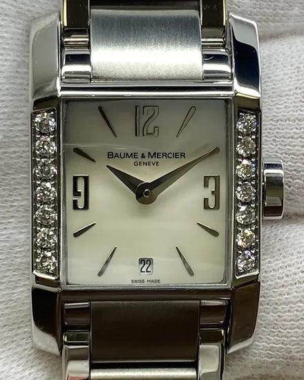 Baume & Mercier Hampton 33MM Quartz Mother of Pearl Dial Steel Bracelet (M0A08569)