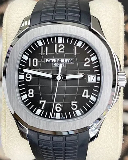 Patek Philippe Aquanaut 40MM Black Dial Rubber Strap (5167A)