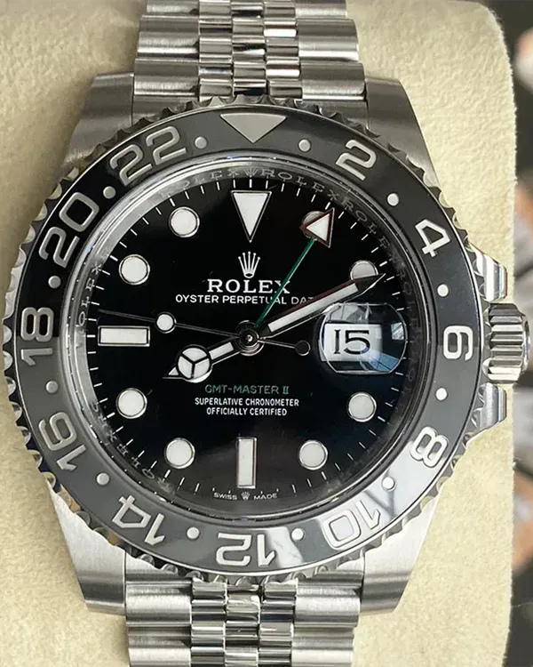 Rolex GMT-Master II "Bruce Wayne" 40MM Black Dial Jubilee Bracelet (126710GRNR)