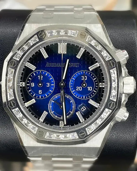 2022 Audemars Piguet Royal Oak Chronograph 38MM Blue Dial White Gold Bracelet (26715BC.ZZ.1356BC.01)