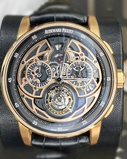 Audemars Piguet Code 11.59 Flying Tourbillon Chronograph L.E. 41MM Skeleton Dial Leather Strap (26399NR.OO.D002KB.01)
