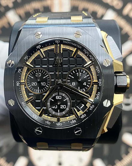 Audemars Piguet Royal Oak Offshore 43MM Black Dial Leather Strap (26420CE.OO.A127CR.01)