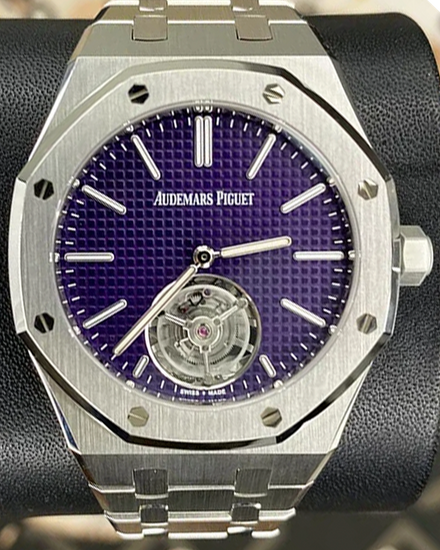 2022 Audemars Piguet Royal Oak Flying Tourbillon Extra-Thin 37MM Plum Dial Steel Bracelet (26660ST.OO.1356ST.02)