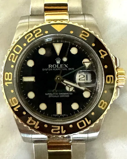 Rolex GMT-Master II 40MM Black Dial Two-Tone Oyster Bracelet (116713)