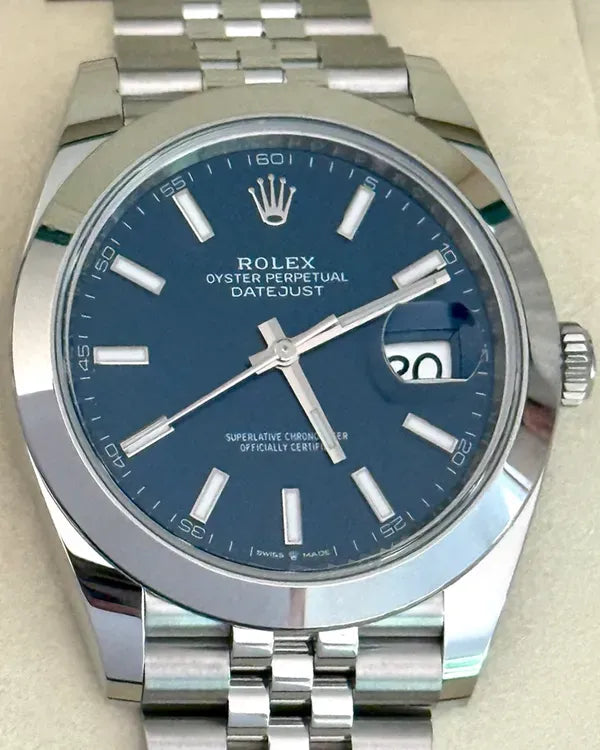 2025 Rolex Datejust 41MM Blue Dial Oyster Bracelet (126300)