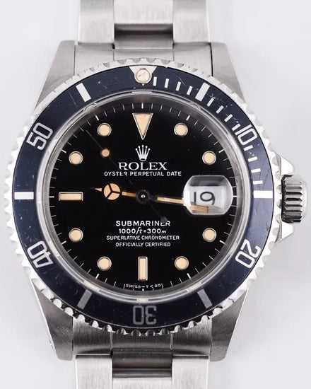 1990 (E Serial) Rolex Submariner Date 40MM Black Dial Oyster Bracelet (16610)