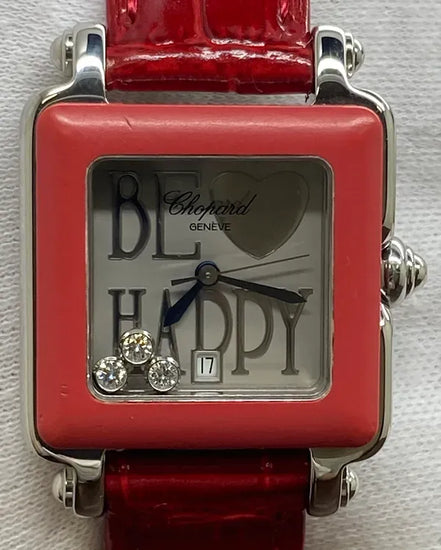 Chopard Happy Diamonds 27MM Quartz Silver Dial Aftermarket Leather Strap (27/8896)