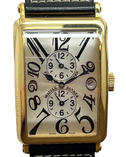 Franck Muller Long Island Master Banker 44MM Silver Dial Leather Strap (1200MB)