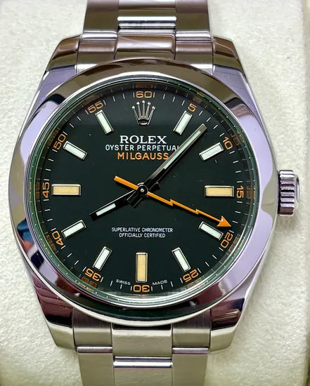 2010 (G Serial) Rolex Milgauss 40MM Black Dial Oyster Bracelet (116400GV)