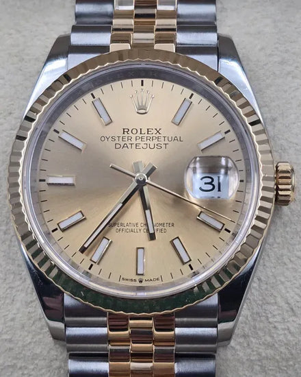 2020 Rolex Datejust 36MM Champagne Dial Two-Tone Jubilee Bracelet (126233)