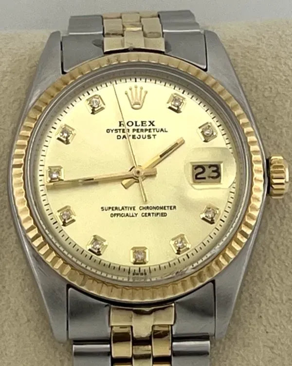 Rolex Datejust 36MM Aftermarket Champagne Dial Two-Tone Jubilee Bracelet (1601)
